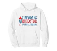 Fireworks Director Funny I Run 4 luglio Weathered Felpa con Cappuccio