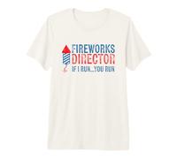 Fireworks Director Funny I Run 4 luglio Weathered Maglietta Premium