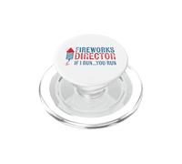 Fireworks Director Funny I Run 4 luglio Weathered PopSockets PopGrip per MagSafe