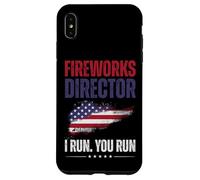 Fireworks Director I Run You Run Funny 4th of July Men Women Custodia per iPhone XS Max