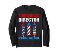 Fireworks Director If I Run You Run Patriotic 4 luglio Maglia a Manica