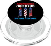 Fireworks Director If I Run You Run Patriotic 4 luglio PopSockets PopGrip per MagSafe
