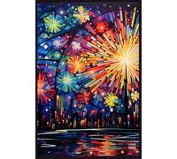 Fireworks Mosaic Notebook | Colorful Abstract Pattern Journal 6x9, 150 Pages: Vibrant Mosaic Firework Cover | Lined Pages for Notes, Journaling, Planning & Creative Writing