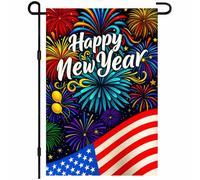 Fireworks Of Freedom Bandiera Esterna Con Occhielli Bandiera All'Aperto Moda Bandiere Da Giardino Per Patio Spiaggia Celebrazione 30X45cm