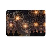 Fireworks on The Lights Tappetino di benvenuto stampato - 40,6 x 61 cm - Tappetino assorbente per porta del bagno e della cucina