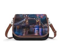 Fireworks Over The Tower Bridge Londra Gran Bretagna Regno Unito Crossbody Borse per le donne Borsa Messenger Borsa a tracolla