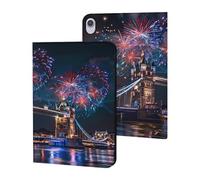 Fireworks Over The Tower Bridge Londra Gran Bretagna UK custodia compatibile per iPad Mini6 (8,3 pollici), custodia protettiva con funzione sleep/wake