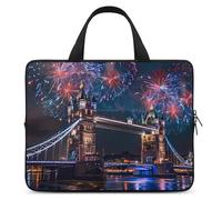 Fireworks Over The Tower Bridge Londra Gran Bretagna UK Laptop Bag Sleeve Funny Tablet Custodia Protettiva Valigetta con Maniglia, Stile:, 12inch