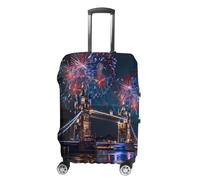 Fireworks Over The Tower Bridge Londra Gran Bretagna UK valigia copertura lavabile bagagli copertura protettiva viaggio, Stile:, M
