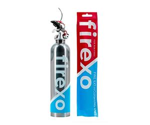 Firexo Estintore (500 ml) e bustina Pan Fire - Fire Extinguisher Per Casa, Auto, Cucina, Camper, Lavoro, Ristorante, Barca, Camino - Estintore a Polvere per Tutte Le Classi Di Fuoco