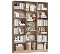 FirFurd 188cm di Altezza Libreria Scaffale, Libreria da Parete a 17 Scomparti Aperti, Scaffale Portaoggetti Aperto, Vetrina, Porta CD per Soggiorno, Studio, Ufficio, 149x23.5x188cm (Rovere)