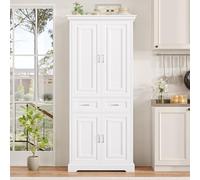 FirFurd Credenza Cucina Alta 180,5 cm,Mobile Cucina con 4 Ante Bianco