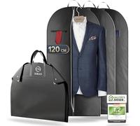 FiRiO 3 x Borsa Porta Abiti da Viaggio Pieghevole di Alta Qualità - FINO AL 50% PIU SPESSO MATERIALE - Custodie per Abiti & Camicia - Porta Vestiti da Viaggio e da Riporre per Uomo e Donna - 120x60cm