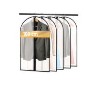 FiRiO 5 x Custodie per Abiti Trasparenti di Alta Qualità - Copriabiti Antipolvere e Impermeabile - Borsa Porta Abiti, Camicia & Giacca - Copriabiti da Armadio e Viaggio - Sacchetti Vestiti - 100x60cm