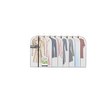 FiRiO 8 x Custodie per Abiti Trasparenti di Alta Qualità - Copriabiti Antipolvere e Impermeabile - Borsa Porta Abiti, Camicia & Giacca - Copriabiti da Armadio e Viaggio - Sacchetti Vestiti - 100x60cm