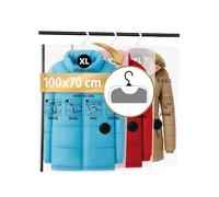 FiRiO Buste Sottovuoto Vestiti da Appendere (con Ganci) I 3 PEZZI I Taglia XL: 100x70 cm I Sacchi Sottovuoto per Cappotti, Giubbotti e Giacche I Hanging Vacuum Bags I Appendiabiti Sottovuoto Grandi