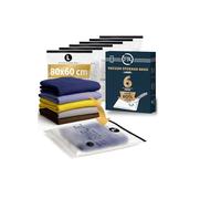 FiRiO Sacchetti Sottovuoto Vestiti Grandi I 6 PEZZI I Taglia L: 80x60cm I Buste Sottovuoto Abiti I Sacchi Sottovuoto Vestiti Grandi I Vacuum Bags for Clothing I Sacchetto Sottovuoto per Vestit