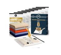 FiRiO Sacchetti Sottovuoto Vestiti Piccoli I 8 PEZZI I Taglia S: 60x40cm I Sacchetti Sottovuoto Piccoli I Small Vacuum Bags for Clothes I Sacchi Sottovuoto Vestiti, Buste Sottovuoto Vestit Piccole