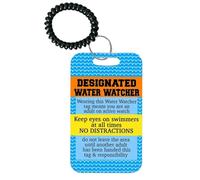 Firma delle regole della piscina, badge di sicurezza in acrilico per bambini, Creative Safety Reminder Signs, Water Safety Swimming Pool Accessories, Designated Water Watcher