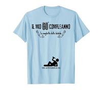 Firma Il Mio 60° Compleanno, Idea per 60 Anni, Sessantenne Maglietta, Uomo, Celeste, L