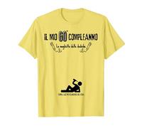 Firma Il Mio 60° Compleanno, Idea per 60 Anni, Sessantenne Maglietta, Uomo, Limone, M