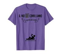 Firma Il Mio 60° Compleanno, Idea per 60 Anni, Sessantenne Maglietta, Uomo, Viola mélange, M