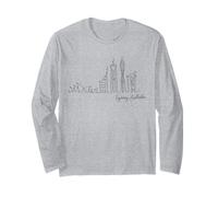 Firma Sydney City Skyline - Australia Souvenir Maglia a Manica