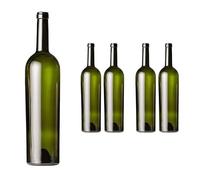 Firmadigaranzia srl 5 PZ - Bordolese Magnum Cleope 1500 cc | Bottiglia Bordolese per vino prosecco e spumante da 1,5 Litri colore uvag adatta per tappi sughero alettati e sintetici