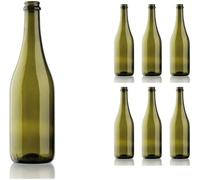 Firmadigaranzia srl BOTTIGLIA EMILIANA PER VINO E SPUMANTE PROSECCO 750 ML CON PREDISPOSIZIONE TAPPO CORONA COLORE UVAG - BOTTIGLIA PER VINI VUOTA PREGIATI PER TAPPI CORONA SUGHERO E PLASTICA 20 PZ