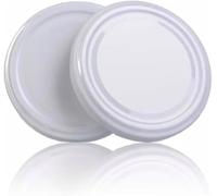 Firmadigaranzia srl Capsule per Barattoli di Vetro per Conserve, Bianche, Diametro 53 mm, Confezione da 100 pezzi - CAPSULE PER PASSATA DI POMODORO IDONEI ALLA BOLLITURA - TWIST OFF 53 MM