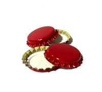 Firmadigaranzia srl Tappo Corona 26 mm Colore Rosso - Tappo per Bottiglie da Birra e Vino Modello Corona Classico da 26 mm per Birra Artigianale e Professionale