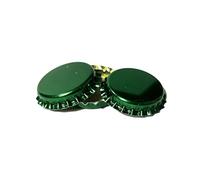 Firmadigaranzia srl Tappo Corona 29 mm Colore Verde bidule Basso - Tappo per Bottiglie da Birra e Vino Modello Corona Classico da 29 mm per Birra Artigianale e Professionale