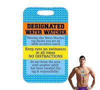 Firmare le regole della piscina | Distintivo di sicurezza acrilico per bambini, Creative Safety Reminder Signs, Water Safety Swimming Pool Accessories, Designated Water Watcher