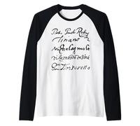 Firme Pittori Italiani Rubens Michelangelo Tizian Maglia con Maniche Raglan