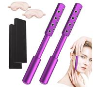 Firming Face Sculptor, Massage Roller with Germanium Stones, Facial Massage Roller for Massaging, Reshaping, Firming Skin (Lila+Lila)