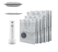 Firmstaunch Cordless Travel Vacuum Storage Compression Bag with Pump, Reusable Space Saver Compression Bags, Free Up More Space in Your Suitcase, for Clothes and Clothing Travel (3S+3M+3L)