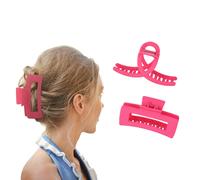 Firopia 2 pezzi fermagli per capelli rosa shocking per capelli spessi e sottili | Accessori per capelli da donna | Set di fermagli per capelli gr