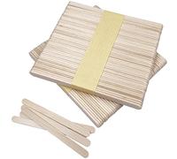Firschoie 100 Pezzi Bastoncini di legno Naturale, Bacchette in legno 114×10×2mm Artigianato per Bambini, Ottimo per Ghiaccioli e Artigianato Fai-da-te