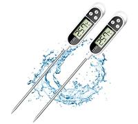 Firschoie 2 pezzi Termometro Digitale da Cucina, Precisione della sonda alimentare fino a 0,1°C con sonda lunga, Termometro per griglia di cottura, Termometro per cucinare, cuocere e grigliare