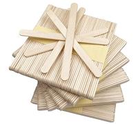 Firschoie 300 Pezzi Bastoncini di legno naturale, Bacchette da 114×10×2mm Artigianato per bambini, Ottimo per fare ghiaccioli, fai-da-te, gelato