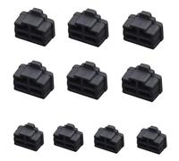 FirSea 10Pcs Ethernet Copertura antipolvere, RJ45 Anti-Polvere Spine in Silicone Tappo di Chiusura per Porta Femmina Protettore/Bloccante, Porta Protettore per Switch, Router, Media Converter (Nero)