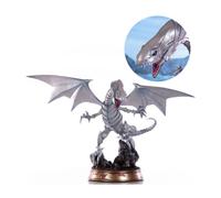 First 4 Figures Yu-Gi-Oh Blue-Eyes White Dragon Statua PVC 14 Pollici Argento