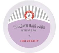FIRST AID BEAUTY Dischetti per peli incarniti di bellezza con BHA e AHA - Il trattamento quotidiano allevia le ustioni da rasoio, previene i peli incarniti e lenisce le irritazioni - 28 cuscinetti