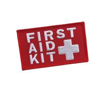 First Aid Kit 2x3.25 White/Red IFAK Medic MED Trauma Paramedic Morale Hook Patch