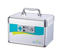 First Aid Kit First Aid Box with Security Lock Medical Box Home Medicine and Medicine Storage Box Multi-Layer Visiting Box(Only Empty Box) (30.6 * 19.5 * 20cm)