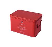 First Aid Kit Medicine Box Iron Medical Storage Box Emergency Medicine Storage Box Small Large Capacity Empty Box(Only Empty Box) (Red 32 * 19 * 20.5cm)