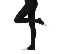 First Aid Only Collant a Compressione Medicale Donna Punta Aperta Nero XL | Classe II (23-32 mmHg) Allevia Lipedema, Cellulite, Vene Varicose | P-10090