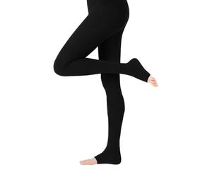 First Aid Only Collant a Compressione Medicale Donna Punta Aperta Nero XL | Classe II (23-32 mmHg) Allevia Lipedema, Cellulite, Vene Varicose | P-10090