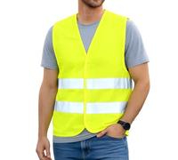 First Aid Only Gilet Catarifrangente Giallo | Gilet di Sicurezza per Auto e Bici secondo EN ISO 20471:2013 | Alta Visibilità per Adulti, Taglia Unica, Certificato, Lavabile | P-91911 00