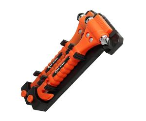 First Aid Only Martello di emergenza 2 in 1 con taglierina per cinture di sicurezza (set da 2) | Martello di emergenza per auto in pratico supporto con sistema Quick-Click | P-30001 00